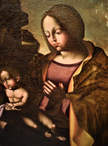 Renaissance - La Vierge à l'Enfant et San Jean Baptiste - École Flamande du XVIe siècle